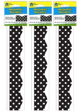 Teacher Created Resources black and white polka dot magnetic border
